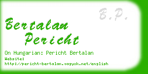 bertalan pericht business card